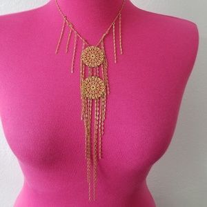 Gold Tone Long Necklace